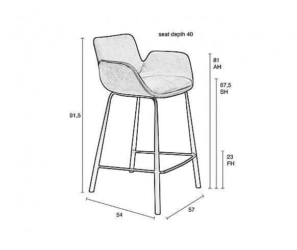 Brit counter stool